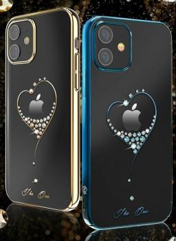Kingxbar Wish Schutzhülle mit Swarovski-Kristallen für iPhone 12 Pro Max gold